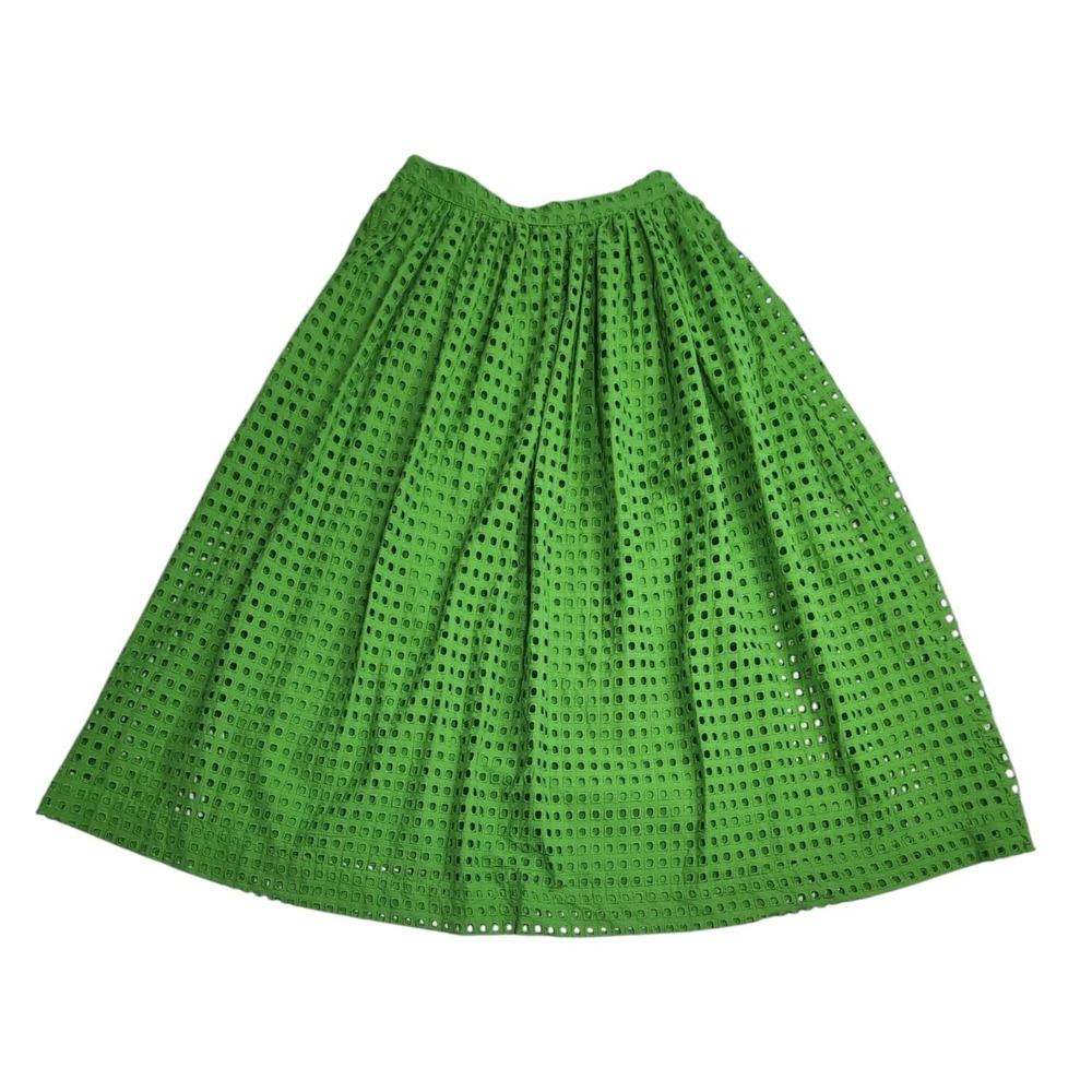 Kate Spade New York x Target Midi Skirt Women XXS Green Eyelet A-Line